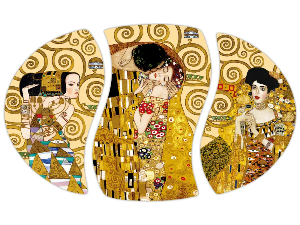 Sklenená tácka 3 dielna Gustav Klimt, CARMANI 1987001